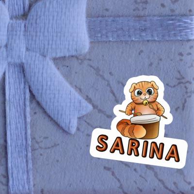 Sarina Aufkleber Trommler-Katze Notebook Sarina Aufkleber Trommler-Katze Gift package Image