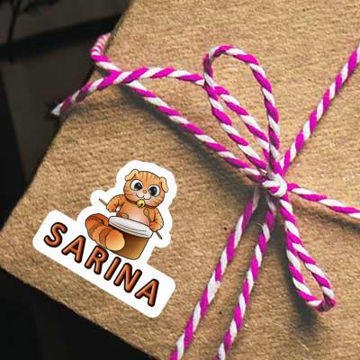 Sticker Sarina Drummer Cat Notebook Sticker Sarina Drummer Cat Gift package Image
