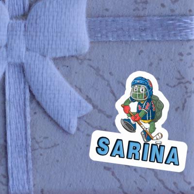 Sarina Autocollant Joueur de hockey sur glace Sarina Autocollant Joueur de hockey sur glace Image