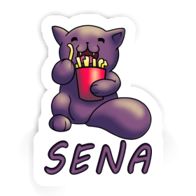 Pommes-Katze Sticker Sena Image