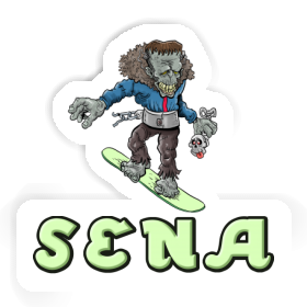 Snowboarder Sticker Sena Image