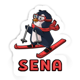 Sena Sticker Skifahrerin Image