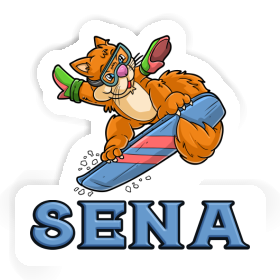 Sena Sticker Snowboarderin Image