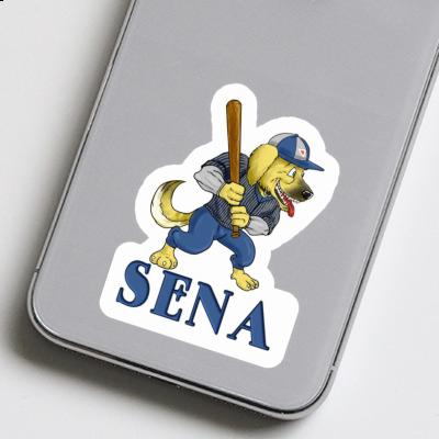 Sticker Sena Baseball-Hund Notebook Sticker Sena Baseball-Hund Notebook Image