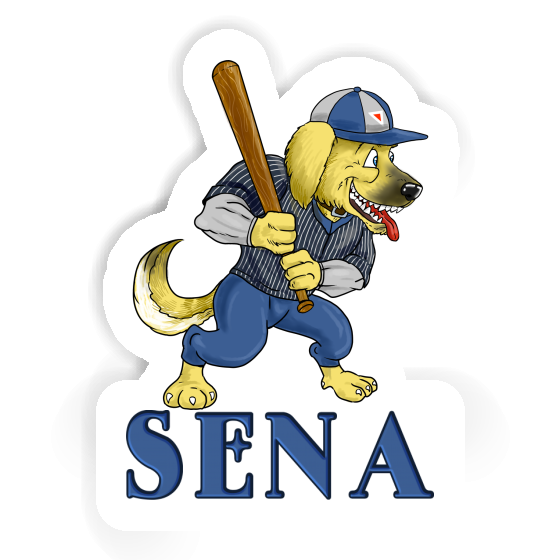 Sena Sticker Baseball Dog Laptop Sena Sticker Baseball Dog Laptop Image