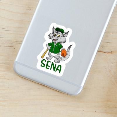 Baseball Cat Sticker Sena Laptop Baseball Cat Sticker Sena Laptop Image
