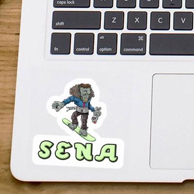 Snowboarder Sticker Sena Laptop Snowboarder Sticker Sena Laptop Image