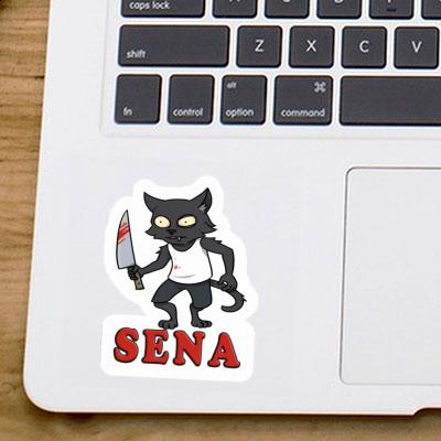Sticker Sena Psycho Cat Notebook Sticker Sena Psycho Cat Gift package Image
