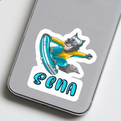 Snowboarder Sticker Sena Laptop Snowboarder Sticker Sena Laptop Image