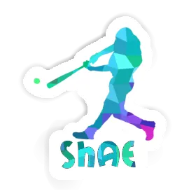 Baseball Player Sticker Shae Image