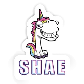 Grinning Unicorn Sticker Shae Image