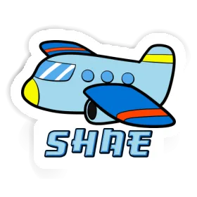 Sticker Shae Airplane Image