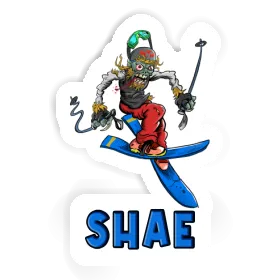 Freeride Skier Sticker Shae Image