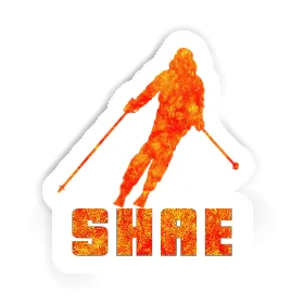 Skier Sticker Shae Image