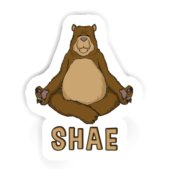 Sticker Yoga Bear Shae Image