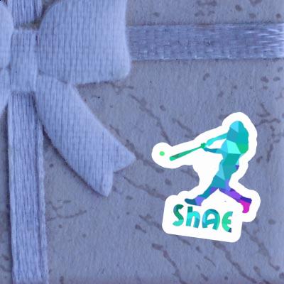 Baseball Player Sticker Shae Laptop Image