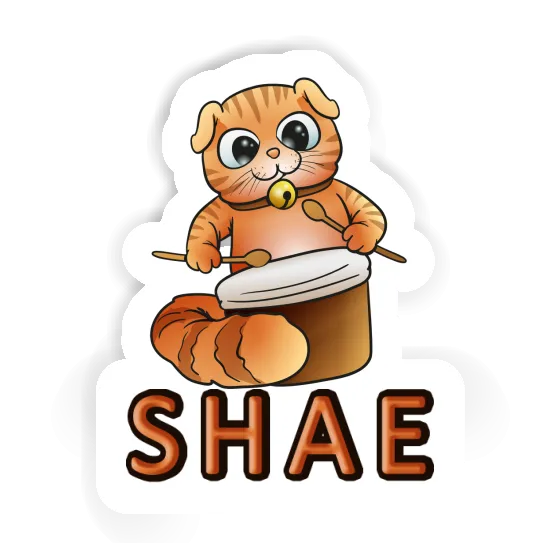 Shae Sticker Drummer Cat Gift package Image