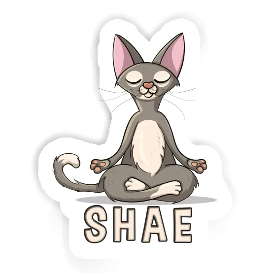 Shae Sticker Yoga Cat Image