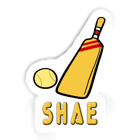 Sticker Shae Cricket Bat Notebook Image