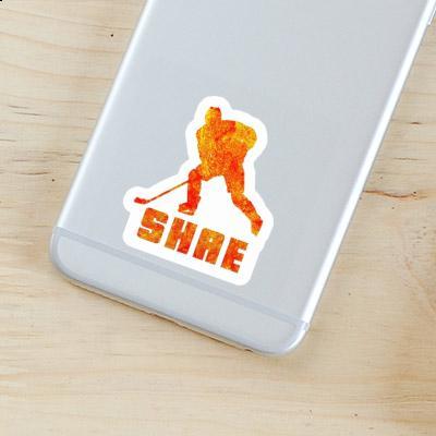 Sticker Shae Hockey Player Notebook Image