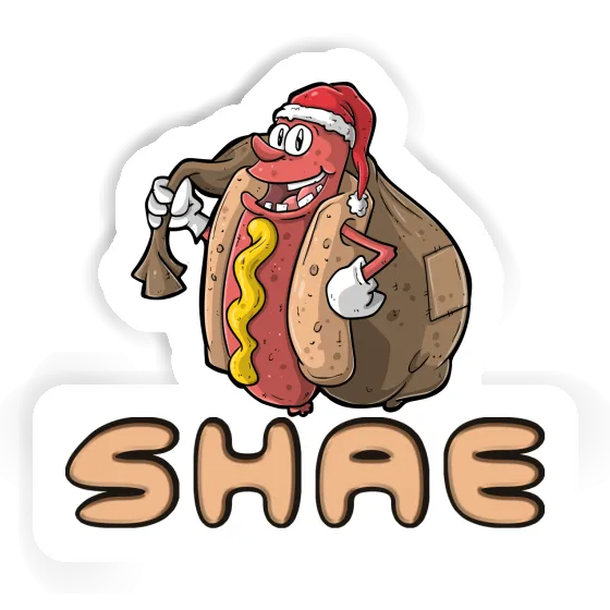 Sticker Shae Christmas Hot Dog Image