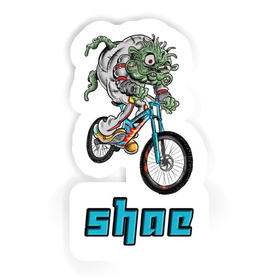 Downhill Biker Sticker Shae Laptop Image