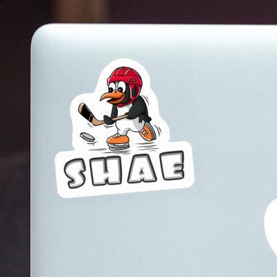 Shae Sticker Ice Hockey Penguin Laptop Image