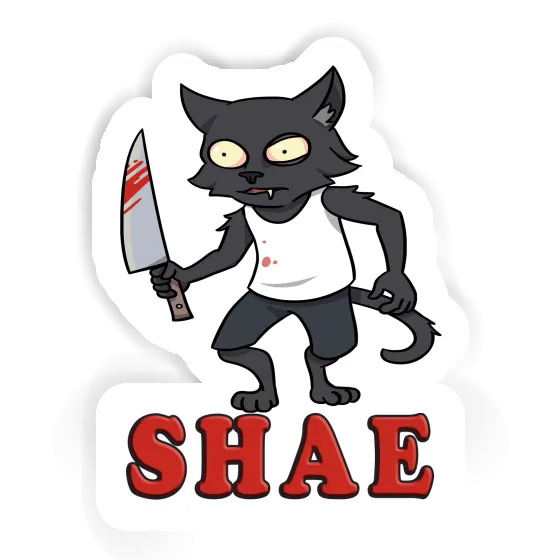 Sticker Shae Psycho Cat Laptop Image