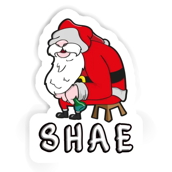 Sticker Weihnachtsmann Shae Gift package Image