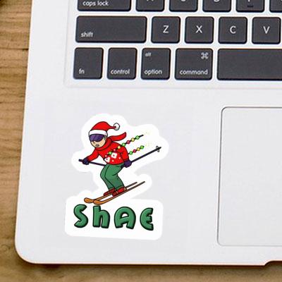 Shae Autocollant Skieur de Noël Laptop Image