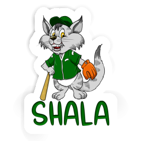 Sticker Baseball Cat Shala Image