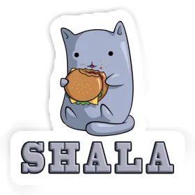 Hamburger Cat Sticker Shala Image