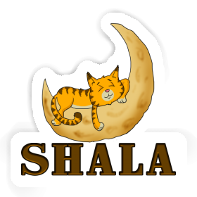 Sleeping Cat Sticker Shala Image