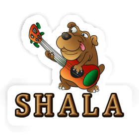 Sticker Shala Guitar Dog Image