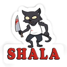 Psycho Cat Sticker Shala Image