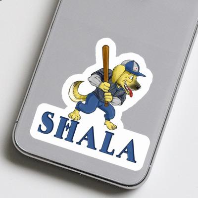 Baseball Dog Sticker Shala Laptop Image