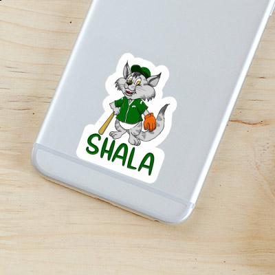 Sticker Baseball Cat Shala Notebook Image