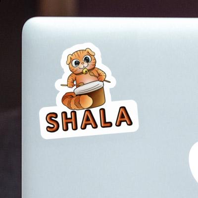 Shala Sticker Drummer Cat Laptop Image