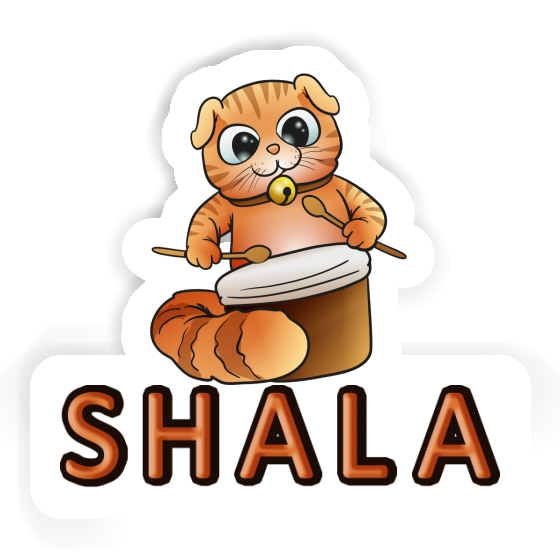 Trommler-Katze Sticker Shala Gift package Image