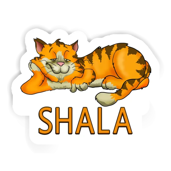 Chilling Cat Sticker Shala Image