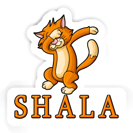 Dabbing Cat Sticker Shala Laptop Image