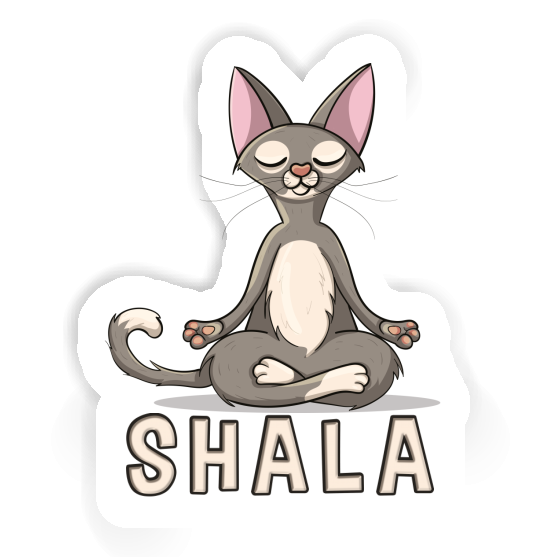 Shala Sticker Yoga Cat Laptop Image