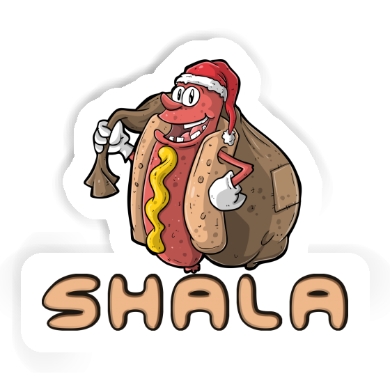 Christmas Hot Dog Sticker Shala Gift package Image