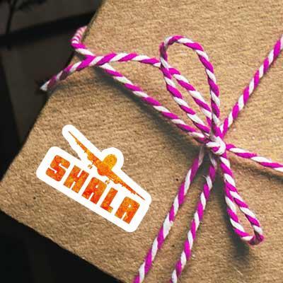 Shala Sticker Airplane Gift package Image