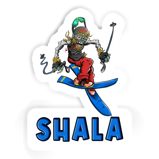 Sticker Shala Freeride Skier Notebook Image