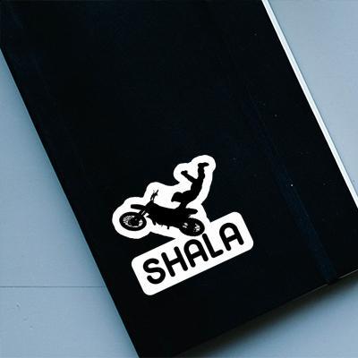 Motocross-Fahrer Sticker Shala Laptop Image