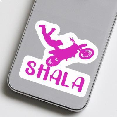 Motocross-Fahrer Sticker Shala Laptop Image