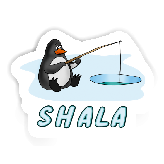 Fishing Penguin Sticker Shala Laptop Image