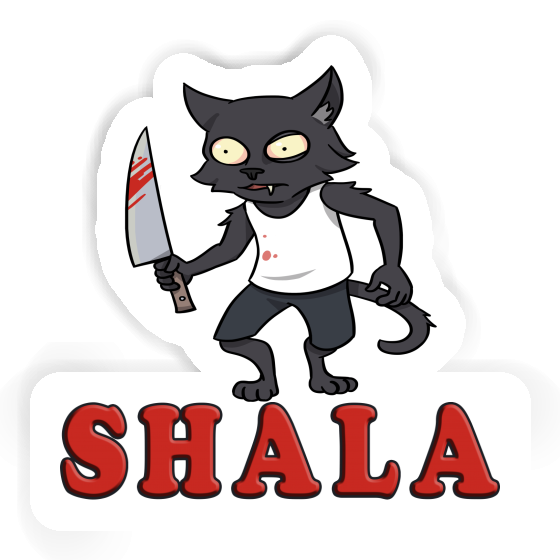 Shala Sticker Psycho-Katze Image