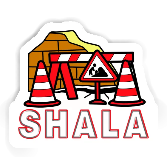 Shala Sticker Road Construction Image